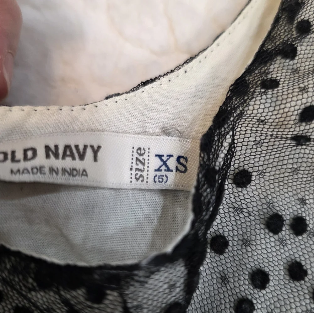 Vintage-Inspired Polka Dot Tulle Dress Old Navy XS 5